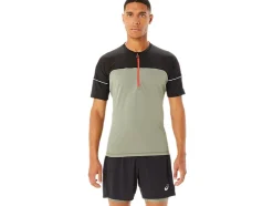 Shop ASICS MEN FUJITRAIL TOP Lichen Green/Performance Black