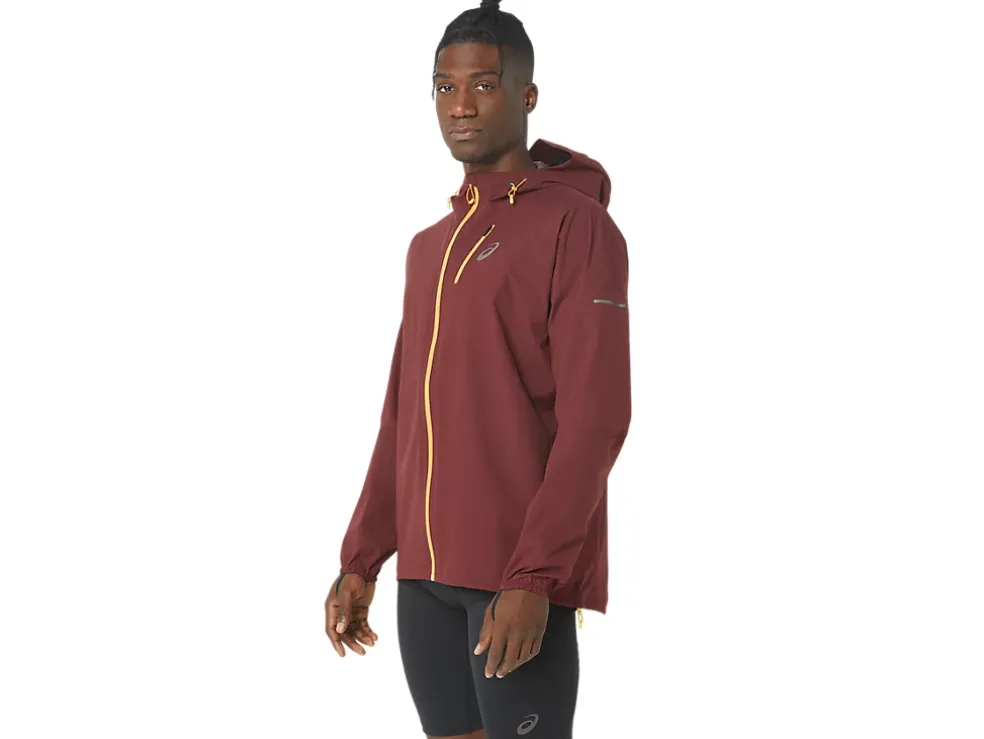 Best Sale ASICS MEN FUJITRAIL WATERPROOF JACKET Antique Red/Bright Orange