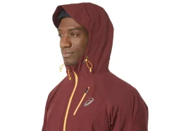 Best Sale ASICS MEN FUJITRAIL WATERPROOF JACKET Antique Red/Bright Orange