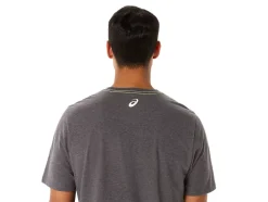 Clearance ASICS MEN GRAPHIC SHORT SLEEVE WCH Dark Grey Heather