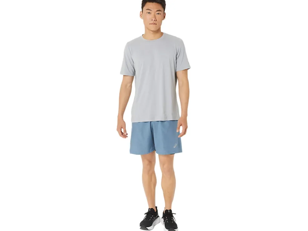 Hot ASICS MEN 7IN 2 IN 1 SHORT Steel Blue Nagashi Tech