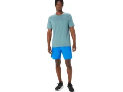 Fashion ASICS MEN 7IN 2 IN 1 SHORT Tuna Blue/Carrier Grey