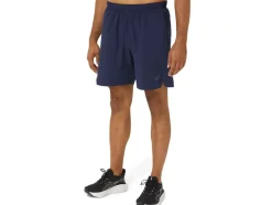 Sale ASICS MEN 7IN 2 IN 1 SHORT Peacoat/Red Snapper
