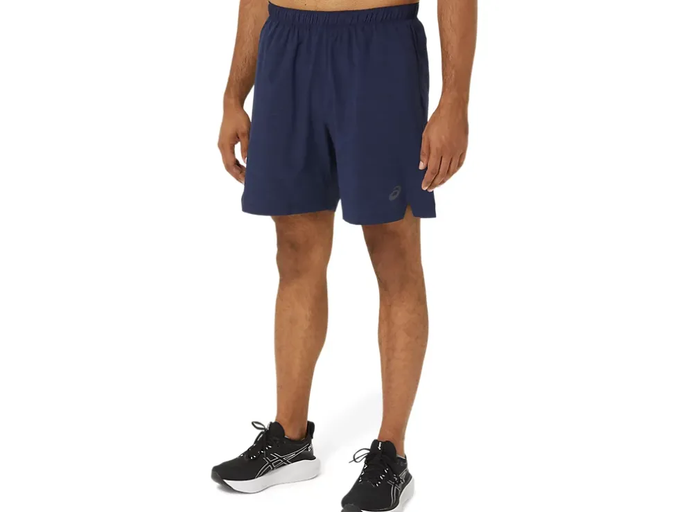 Sale ASICS MEN 7IN 2 IN 1 SHORT Peacoat/Red Snapper