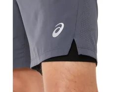 Flash Sale ASICS MEN 7IN 2 IN 1 SHORT Carrier Grey/Performance Black