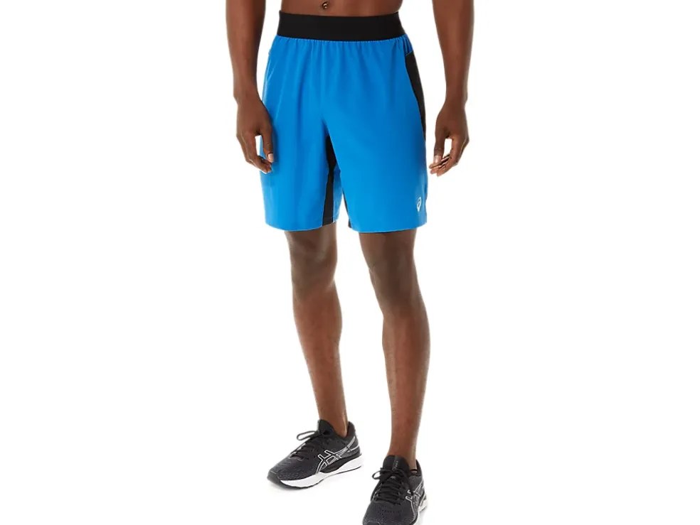 New ASICS MEN 9IN MIXER SHORT Lake Drive/Performance Black