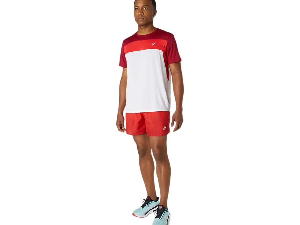 Shop ASICS MEN KASANE SHORT Electric Red/Burgundy