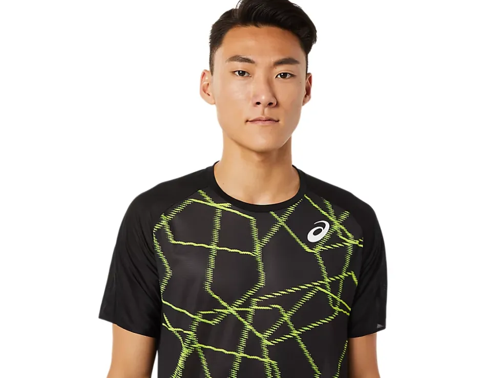 Cheap ASICS MEN LIGHT SHORT SLEEVE TOP Performance Black