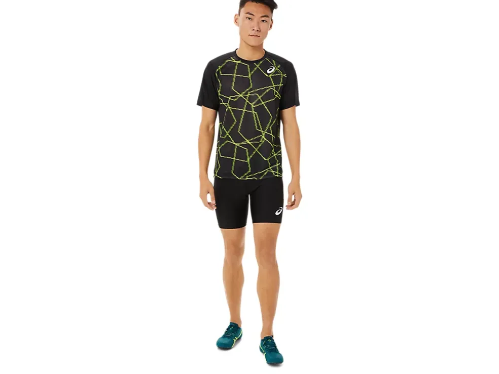 Cheap ASICS MEN LIGHT SHORT SLEEVE TOP Performance Black