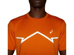 Shop ASICS MEN LITE-SHOW SHORT SLEEVE TOP Bright Orange