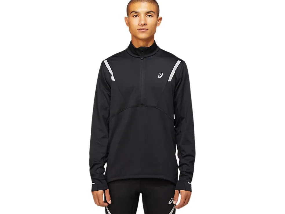 Outlet ASICS MEN LITE-SHOW WINTER 1/2 ZIP TOP Performance Black