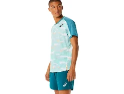 Store ASICS MEN MATCH GRAPHIC SHORT SLEEVE TOP Misty Pine