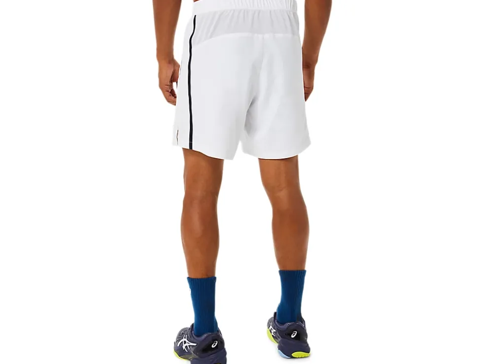 New ASICS MEN MATCH 7IN SHORT Brilliant White