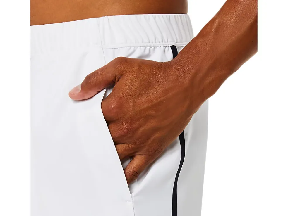New ASICS MEN MATCH 7IN SHORT Brilliant White