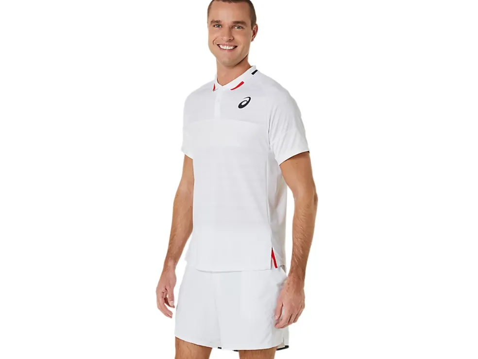 Shop ASICS MEN MATCH POLO-SHIRT Brilliant White