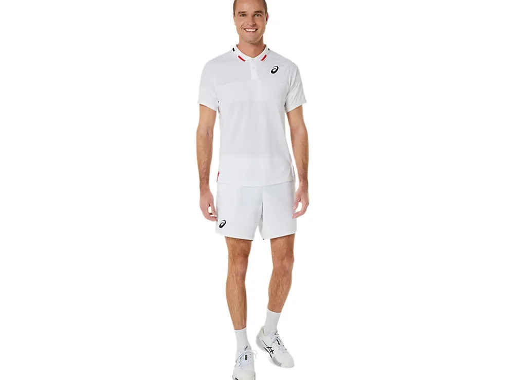 Shop ASICS MEN MATCH POLO-SHIRT Brilliant White