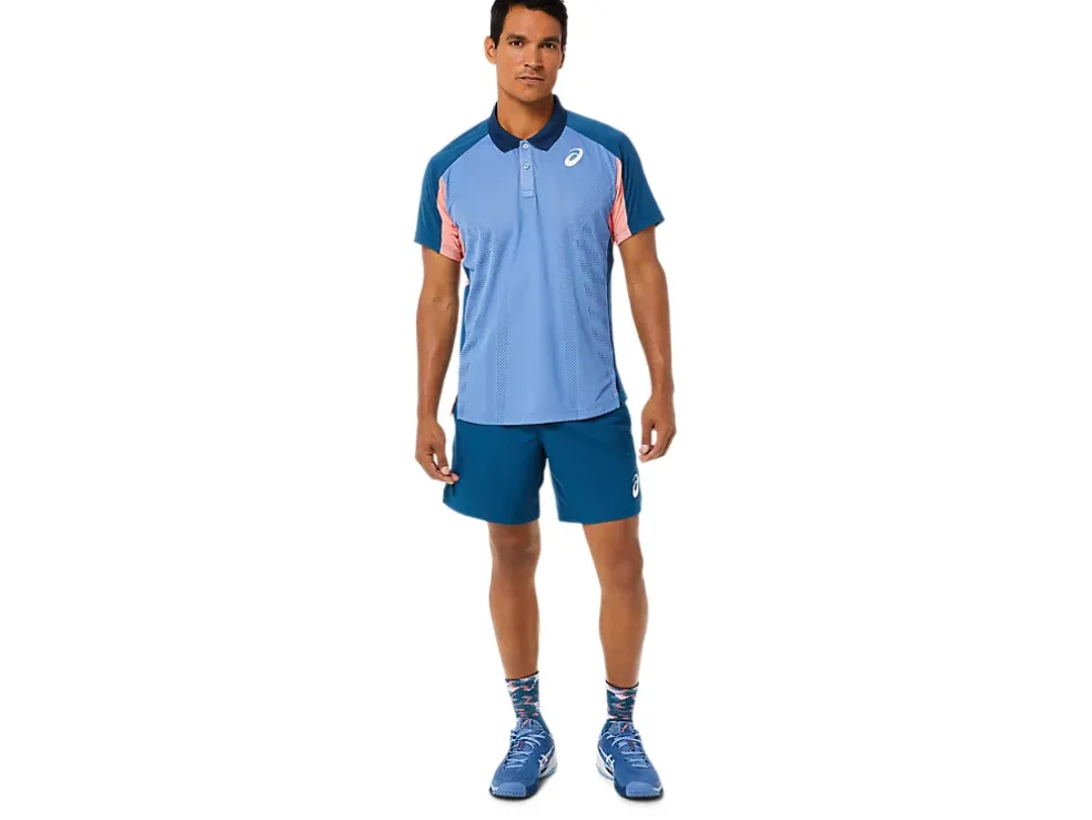 Hot ASICS MEN MATCH POLO-SHIRT Light Indigo