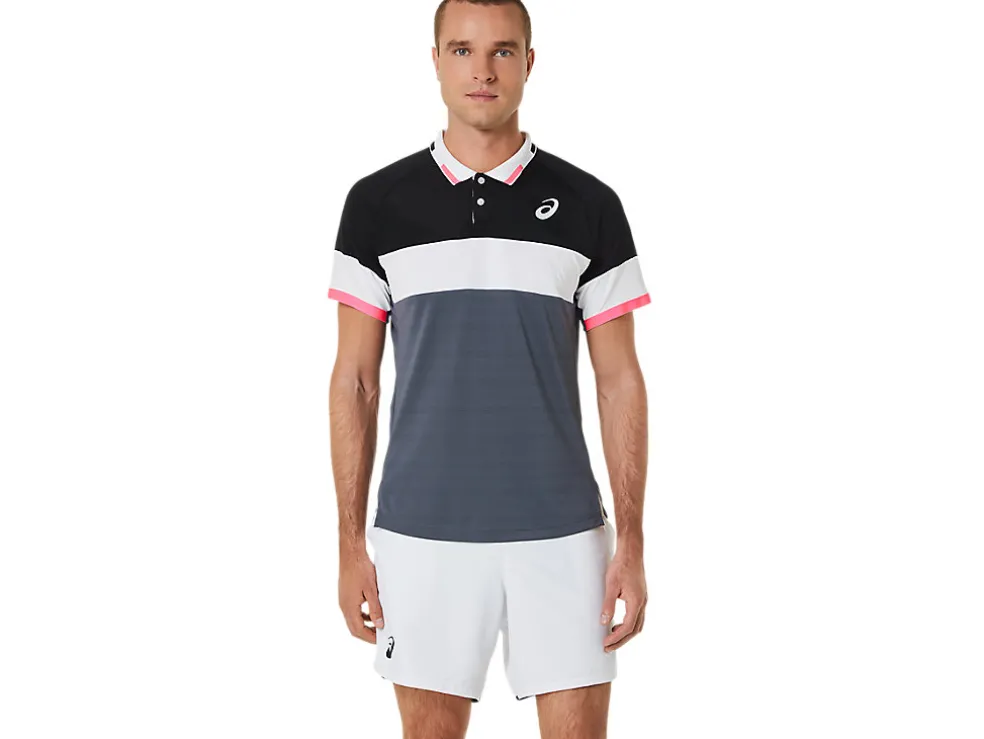 Best Sale ASICS MEN MATCH POLO-SHIRT Performance Black/Carrier Grey