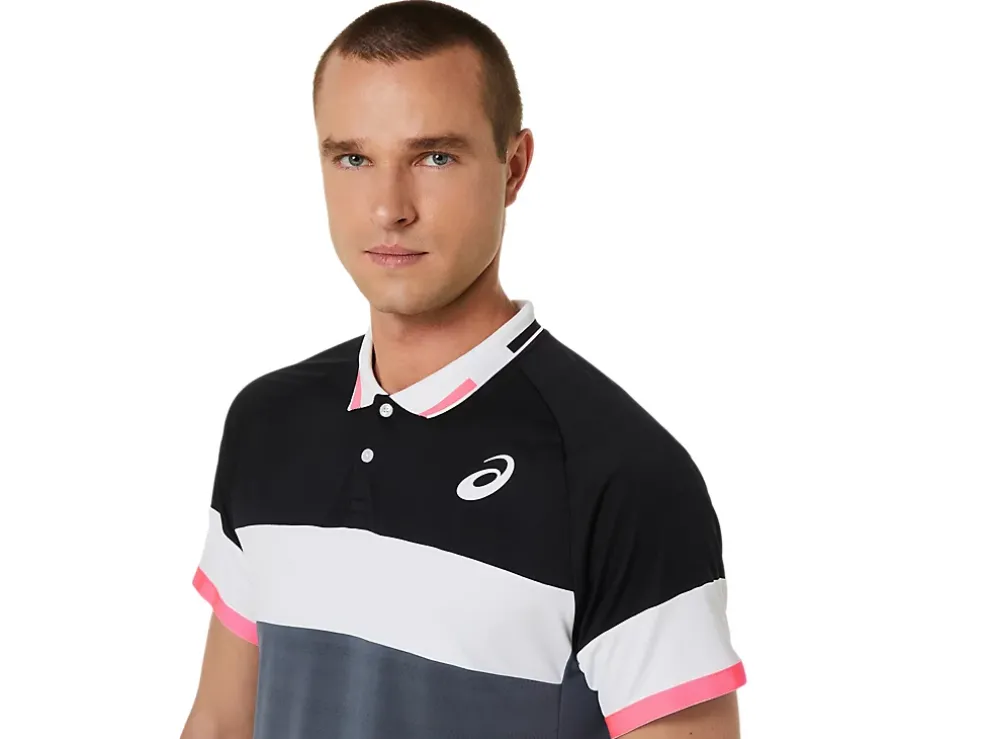 Best Sale ASICS MEN MATCH POLO-SHIRT Performance Black/Carrier Grey