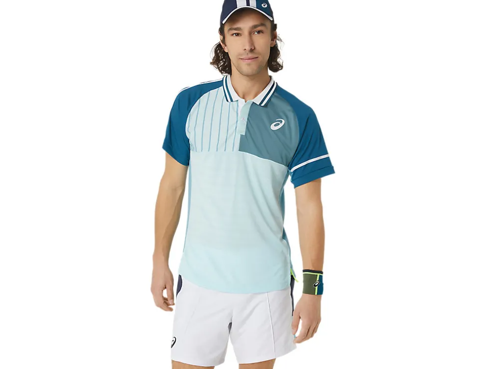 New ASICS MEN MATCH POLO-SHIRT Aquamarine
