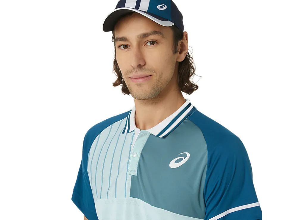 New ASICS MEN MATCH POLO-SHIRT Aquamarine