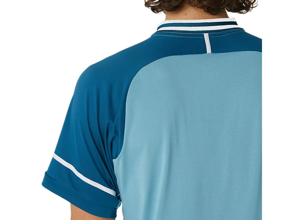 New ASICS MEN MATCH POLO-SHIRT Aquamarine