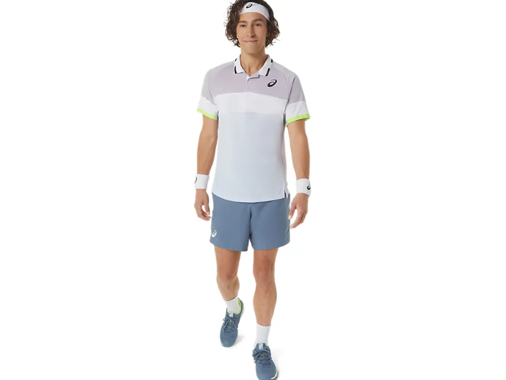 Clearance ASICS MEN MATCH POLO-SHIRT Dusk Violet/Soft Sky