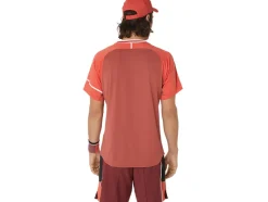Outlet ASICS MEN MATCH SHORT SLEEVE TOP Red Snapper