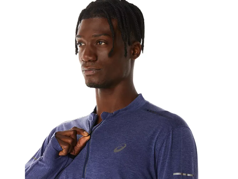 Flash Sale ASICS MEN METARUN 1/2 ZIP LONG SLEEVE TOP Indigo Blue