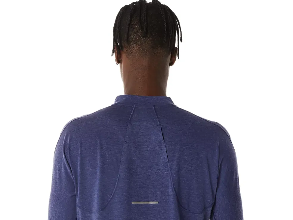 Flash Sale ASICS MEN METARUN 1/2 ZIP LONG SLEEVE TOP Indigo Blue