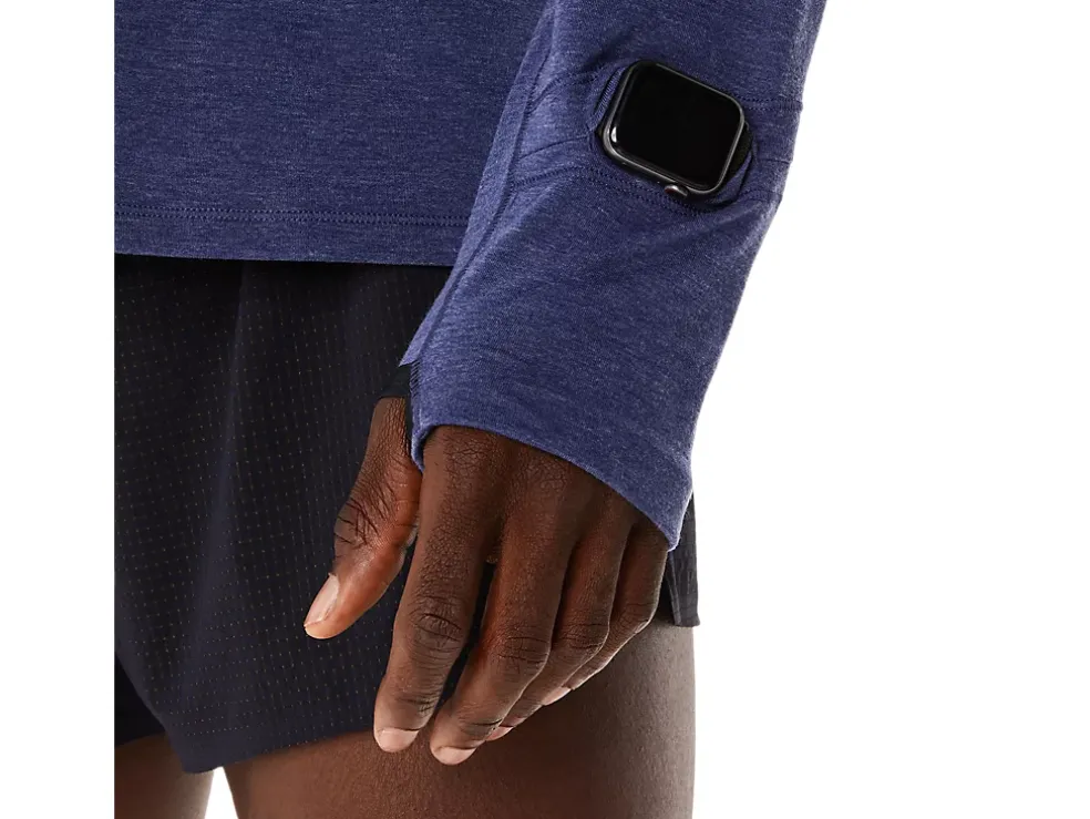 Flash Sale ASICS MEN METARUN 1/2 ZIP LONG SLEEVE TOP Indigo Blue