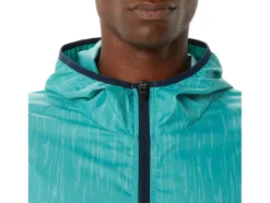 Outlet ASICS MEN PACKABLE JACKET Sage Print/French Blue