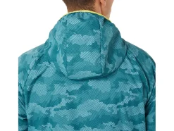 Fashion ASICS MEN PACKABLE JACKET Misty Pine Print/Sour Yuzu