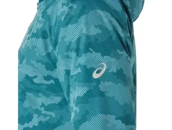 Fashion ASICS MEN PACKABLE JACKET Misty Pine Print/Sour Yuzu