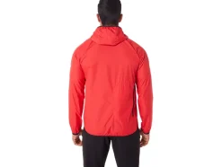 Online ASICS MEN PACKABLE JACKET Electric Red/Black