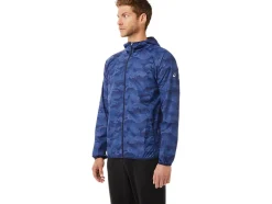 Fashion ASICS MEN PACKABLE JACKET Peacoat Print