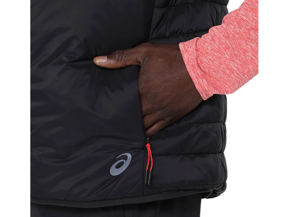Outlet ASICS MEN PERFORMANCE INSULATED VEST 2.0 Performance Black/Red Snapper