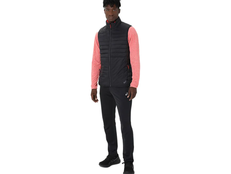 Outlet ASICS MEN PERFORMANCE INSULATED VEST 2.0 Performance Black/Red Snapper