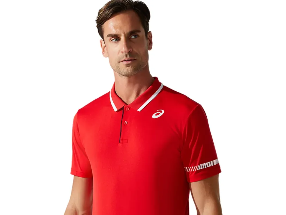 Shop ASICS MEN POLO SHIRT Classic Red
