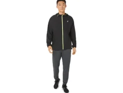 Clearance ASICS MEN PR LYTE PACKABLE JACKET Performance Black/Safety Yellow