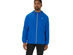 Shop ASICS MEN PR LYTE PACKABLE JACKET Tuna Blue/Sheet Rock