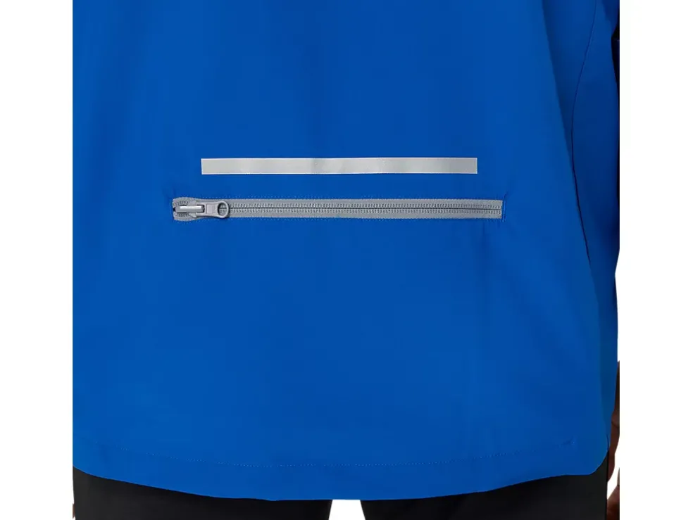 Shop ASICS MEN PR LYTE PACKABLE JACKET Tuna Blue/Sheet Rock