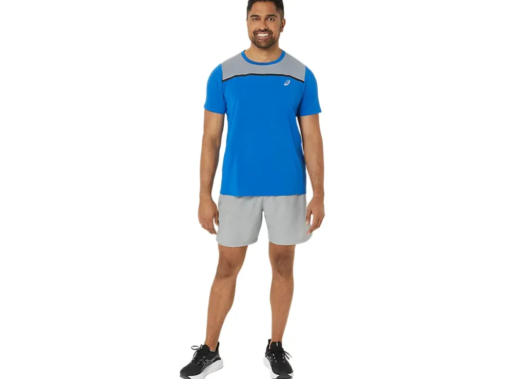 Shop ASICS MEN PR LYTE SHORT SLEEVE Tuna Blue/Sheet Rock