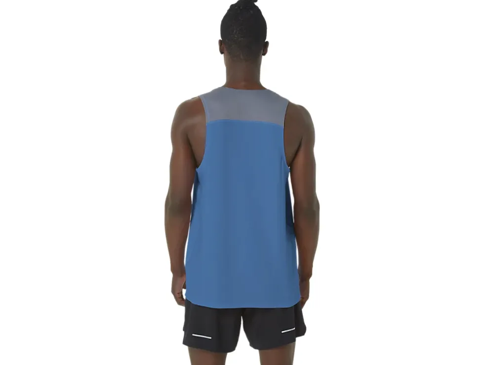 Best Sale ASICS MEN PR LYTE SINGLET Azure/Metropolis
