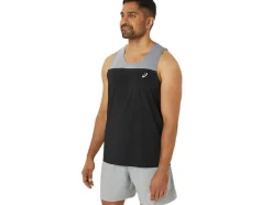 Shop ASICS MEN PR LYTE SINGLET Performance Black/Sheet Rock