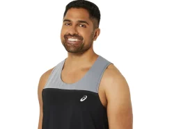 Shop ASICS MEN PR LYTE SINGLET Performance Black/Sheet Rock