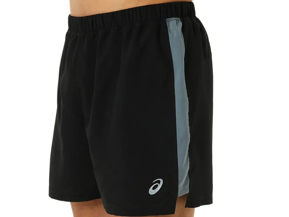 New ASICS MEN READY SET 5IN SHORT Performance Black