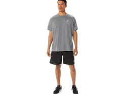 Discount ASICS MEN READY-SET LYTE SHORT SLEEVE Dark Grey Heather