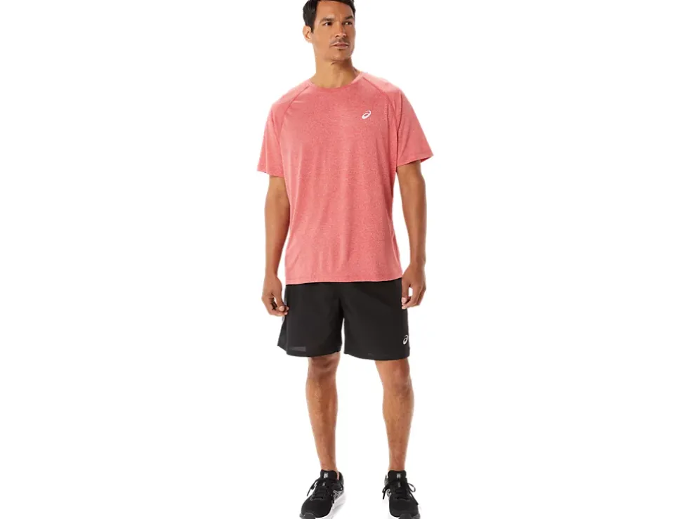 Discount ASICS MEN READY-SET LYTE SHORT SLEEVE Classic Red Heather