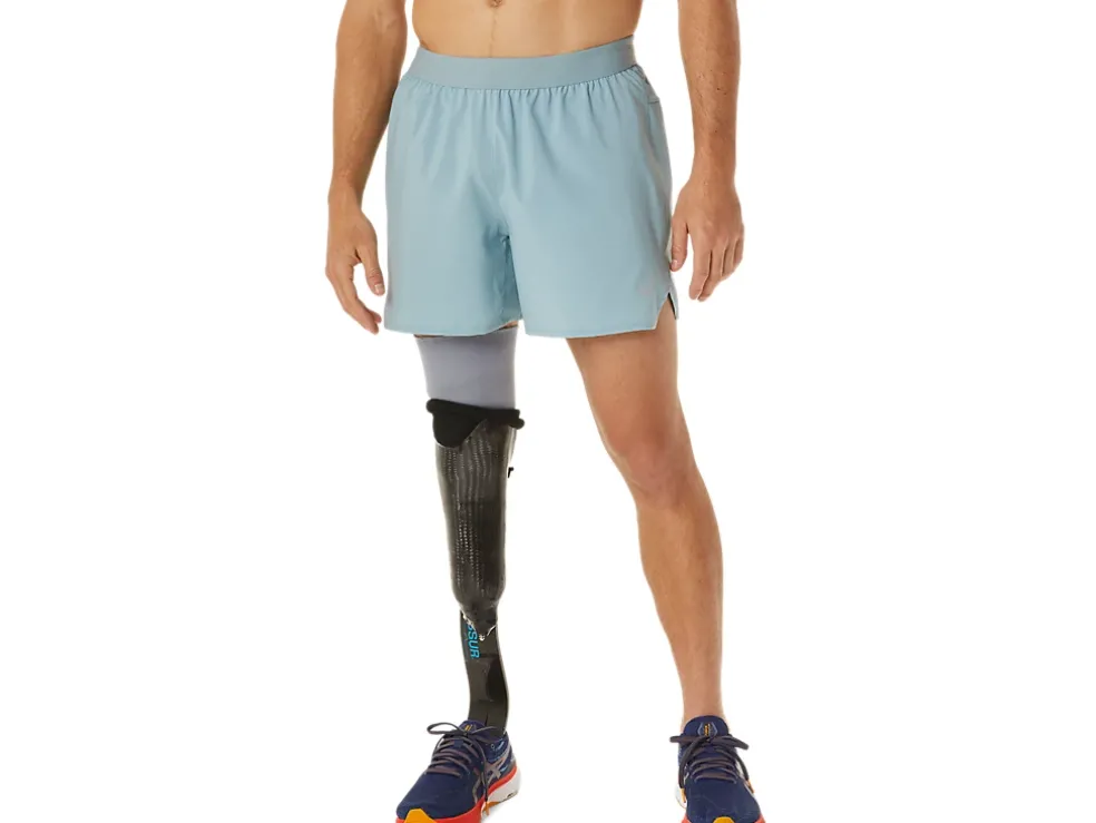 Hot ASICS MEN ROAD 5IN SHORT Light Steel